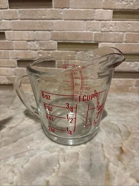 VINTAGE Fire King 1 Cup Glass Measuring Cup EUC